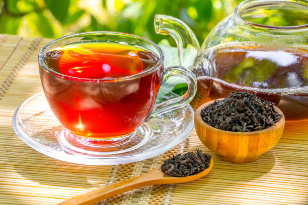 istock Black tea beautifully composed in the nature 956560826