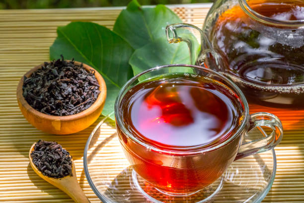 istock Black tea beautifully composed in the nature 956560870