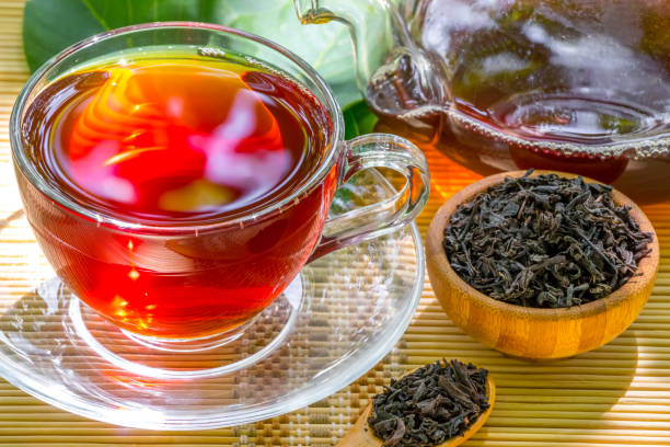 istock Black tea beautifully composed in the nature 956560924