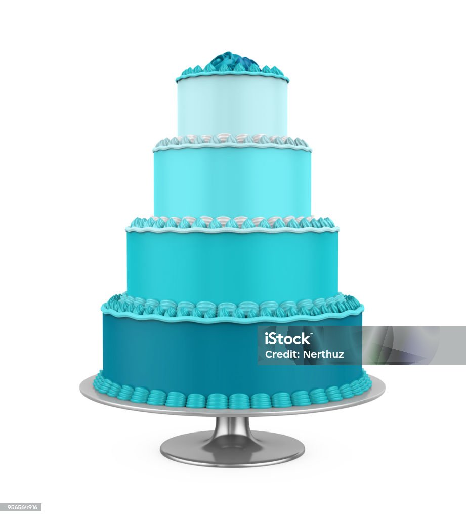 Tiered Cakes Isolated Tiered Cakes isolated on white background. 3D render Cake Stock Photo