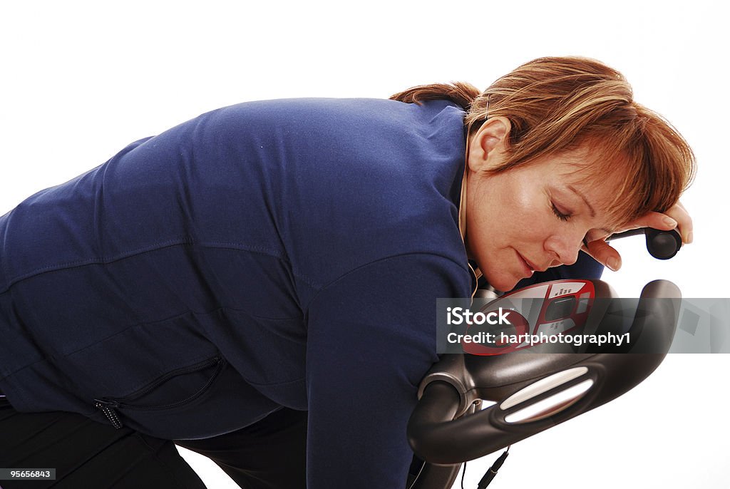 Mujer cansada gimnasio - Foto de stock de Dormir libre de derechos