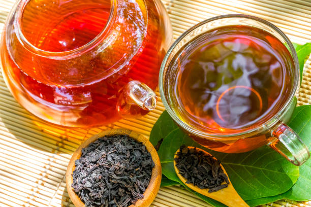 istock Black tea beautifully composed in the nature 956568748