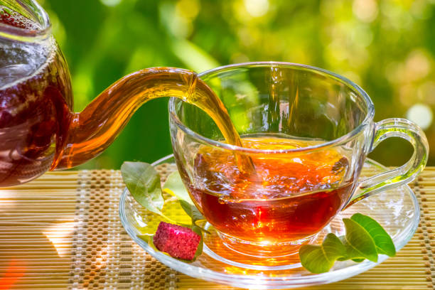 istock Black tea beautifully composed in the nature 956569098