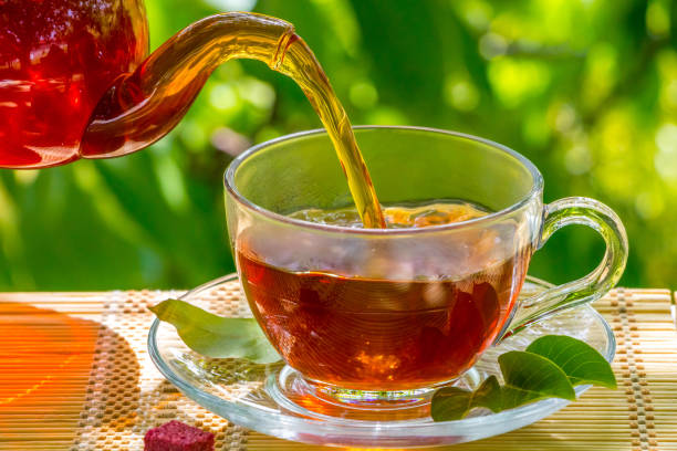 istock Black tea beautifully composed in the nature 956569346