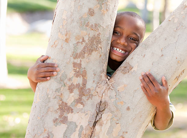 istock Young African American Boy in the Park 95658352