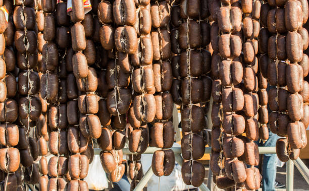 istock Traditional Turkish dried sausages in view 956591442