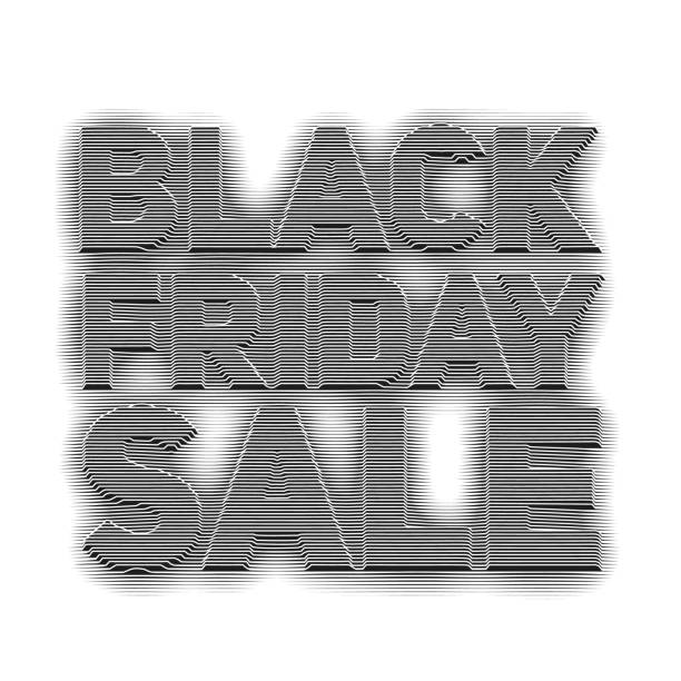 istock Vector Black Friday Sale background with text of embossed stripes. Monochrome lines forms embossed text with shadow and illusion of volume. Modern look label. 956592734