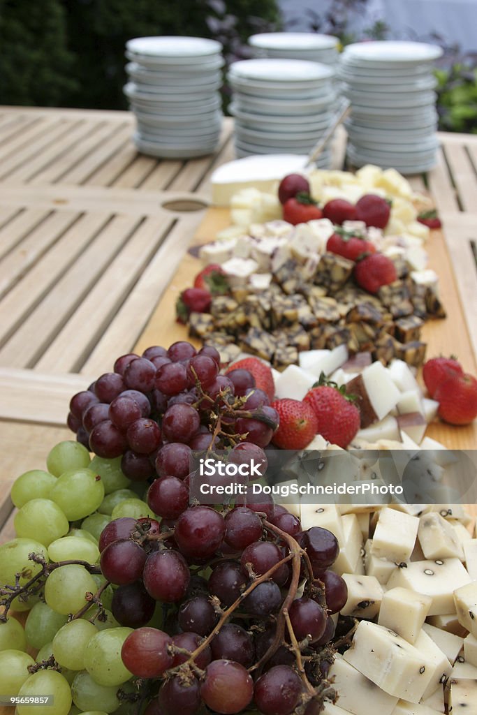 Frutas y queso para untar - Foto de stock de Aire libre libre de derechos