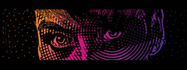 istock Close-up of Female superhero villain eyes 956601816