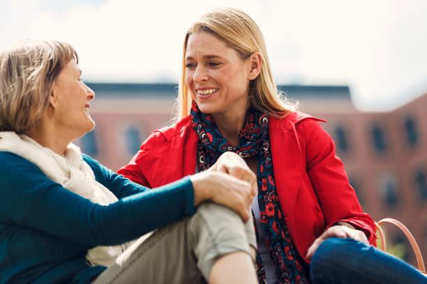 istock Happy Active Senior Woman With Her Daughter 956614320