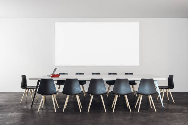 istock Modern conference room with poster 956615590