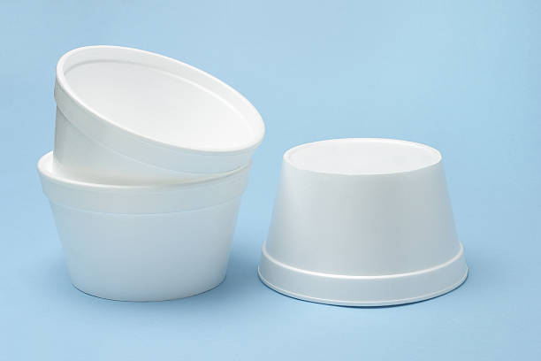 Styrofoam Disposable Bowls Stock Photo - Download Image Now - Bowl