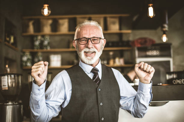 istock Business success makes happiness at person. 956619432