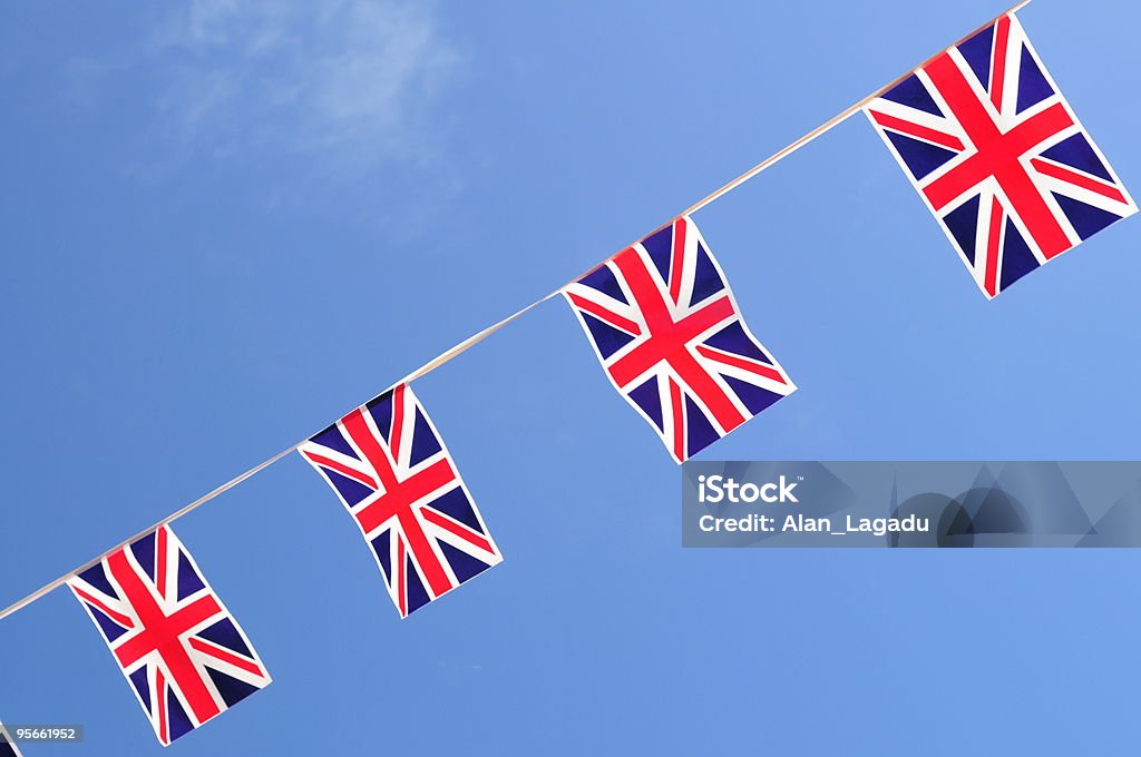 Bunte Fähnchen Dekoration, Jersey. - Lizenzfrei Britische Flagge Stock-Foto