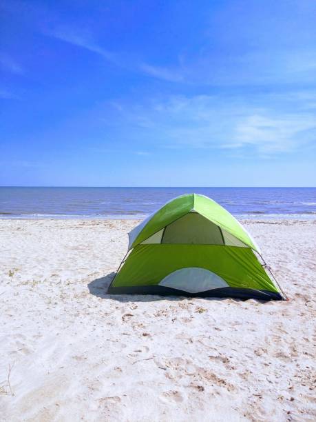 istock Tent Camping on Beach - Travel Adventure 956619888