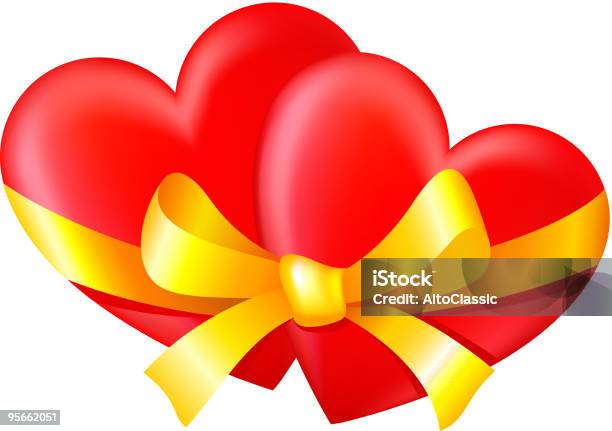 Cuore In Un Regalo - Immagini vettoriali stock e altre immagini di Amore - Amore, Brillante, Colore brillante