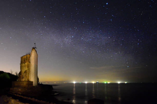 Milky Way at St Helens - Isle of Wight stock photo