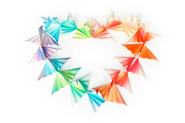 istock Origami birds heart 95664979
