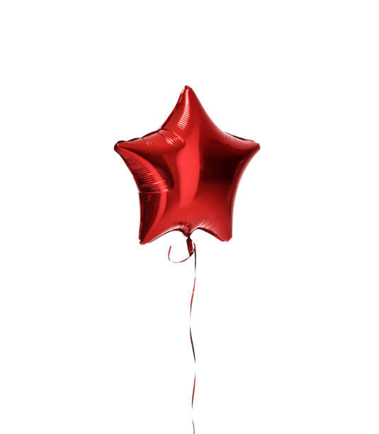 istock Single big  red star balloon ballon object for birthday isolated 956666784