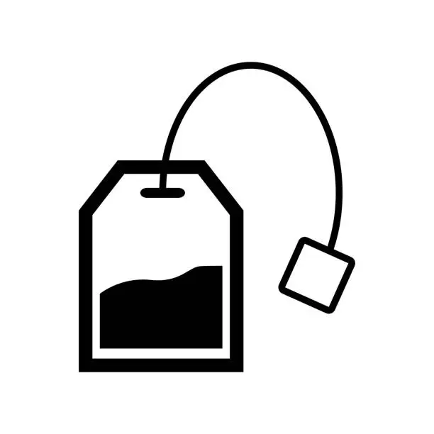 Vector illustration of tea bag icon vector