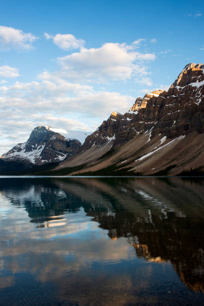 istock Reflection of mountain peaks in Bow Lake 956697170