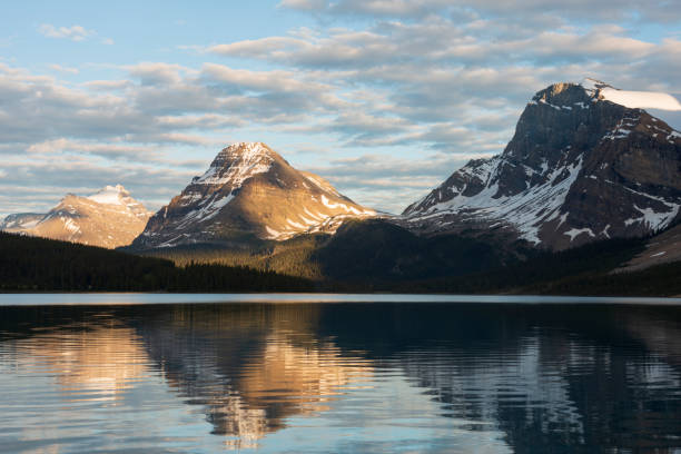 istock Reflection of mountain peaks in Bow Lake 956697182