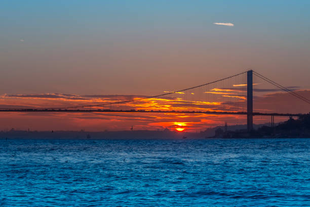 istock Evening views of the Bosphorus Bridge. 956700786