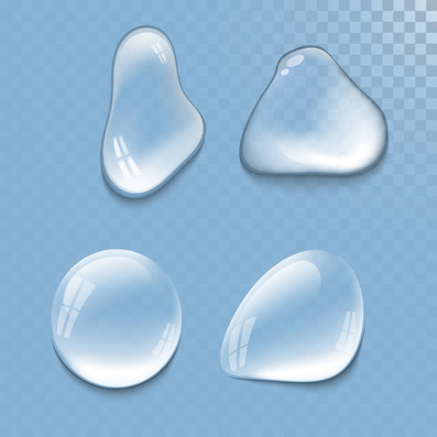 istock Realistic pure and transparent water drops set vector illustration wet light abstract macro fresh bubble 956702844