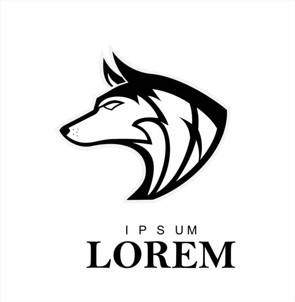 wolf, Wild wolf. Black wild dog. k-9, Dog icon. wolf, Wild wolf. Black wild dog. k-9, Dog, Canine suitable for team mascot, community icon, emblem, product identity, illustration for clothing, etc. black german shepherd dog or alsatian wolf dog stock illustrations