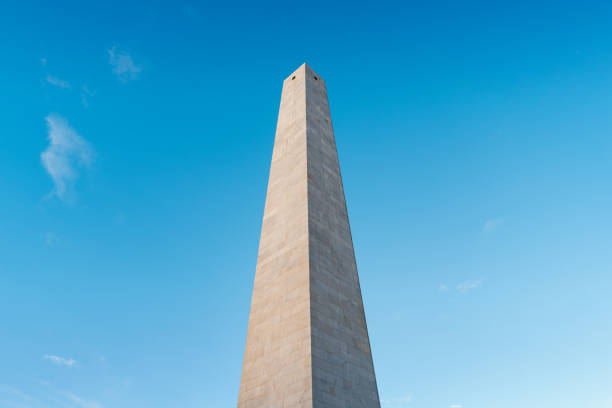 Stock photograph of the Bunker Hill Monument in Charlestown Boston Massachusetts. It was erected in the 19th century to commemorate the Battle of Bunker Hill.