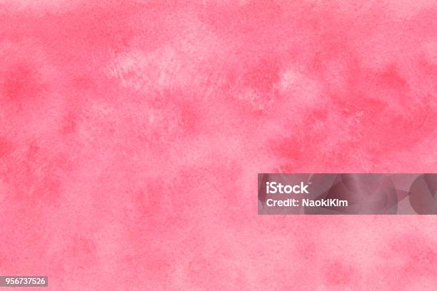 Pink White Watercolor Texture Or Vintage Grunge Paint Background Stock Photo - Download Image Now