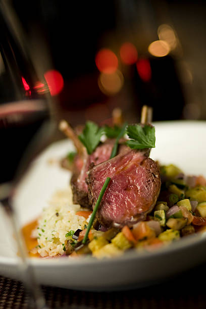 istock Rack of Lamb on Vegetable Ragout 95673859