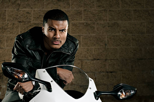 istock Young Man Sitting on a Sport Bike 95674489