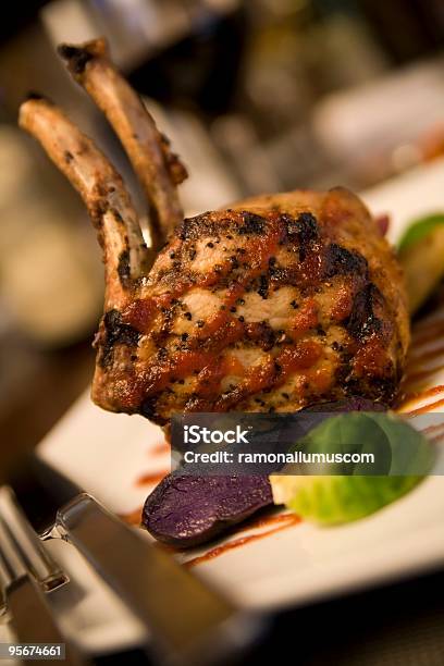 Double Cut Pork Chop Stock Photo - Download Image Now - Dinner, Roasted, Symmetry