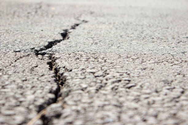 istock Close detail of a pavement crack 956756814