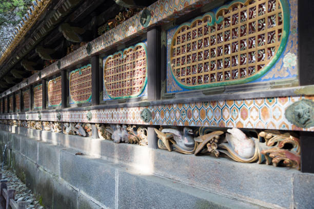 Karamon Gate Nikko, Japan - April 14, 2016 : Karamon Gate - The gate of the main Shrine at Tosho-gu shrine at Nikko, Japan on April 14, 2016. japan shogun stock pictures, royalty-free photos & images