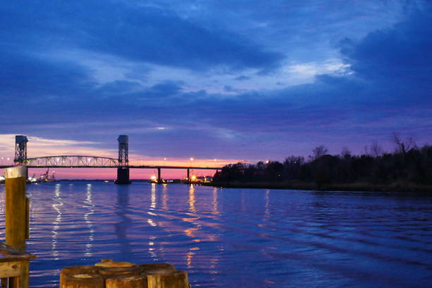istock Sunset at Cape Fear River bridge Wilmington NC 956786598
