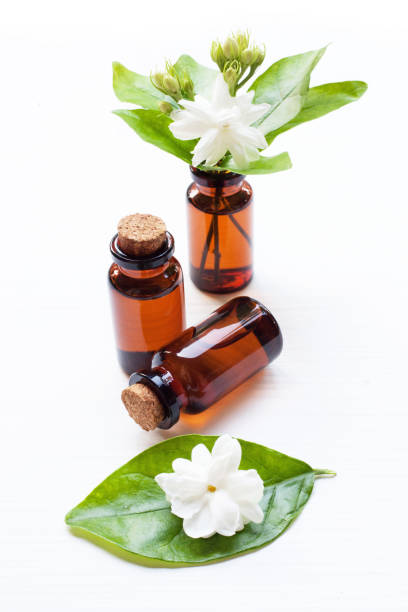 istock Essential oil with jasmine  flower. 956788162
