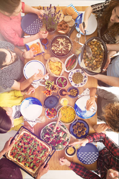 istock Table full of vegetarian food 956795864
