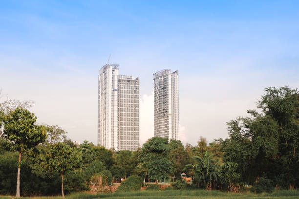 istock City park with modern building background in bangkok 956796078
