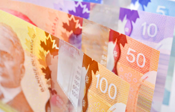 istock Background shot of Canadian banknotes 956800706