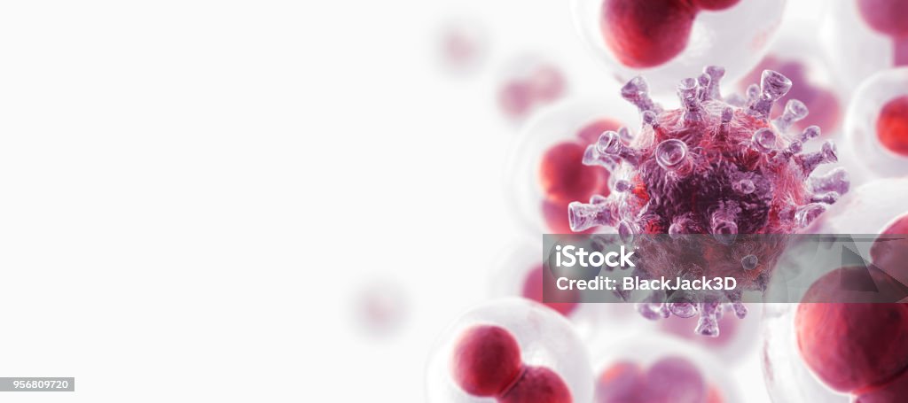 Cancer Cell Concept. 3D Render Cancer - Illness Stock Photo