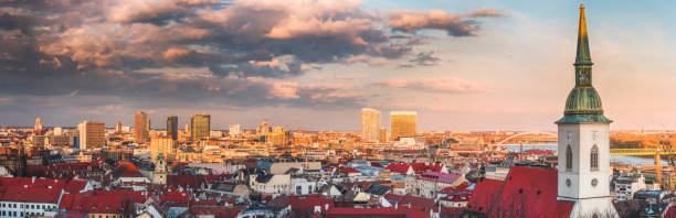istock Bratislava Cityscape at Sunset 956814972