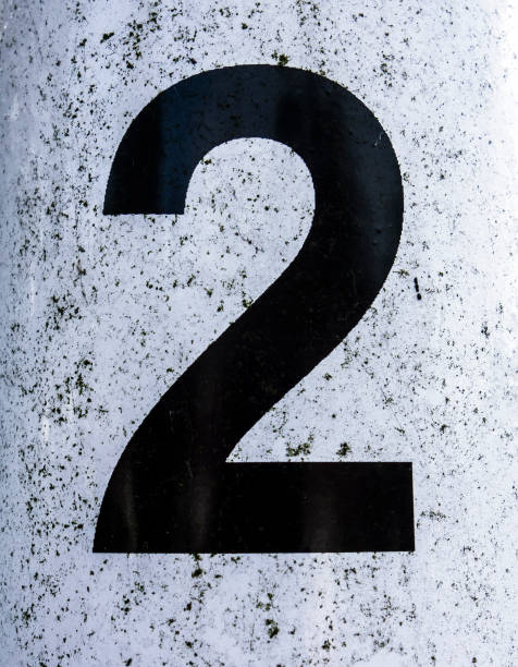 istock Written Wording in Distressed State Typography Found Number Two 2 956820570
