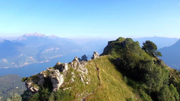 istock Lake Lugano and rocky ridge line. 956820640