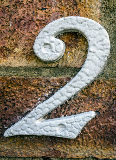 istock Written Wording in Distressed State Typography Found Number Two 2 956820650