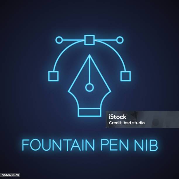 Fountain Pen Nib Icon Stock Illustration - Download Image Now - Art, Artist, Calligraphy