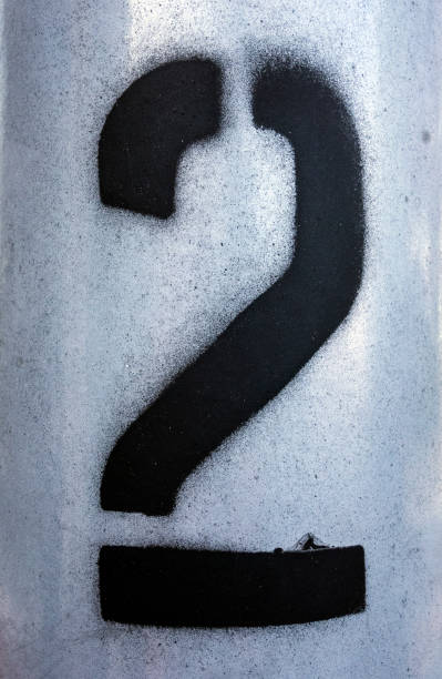 istock Written Wording in Distressed State Typography Found Number Two 2 956824624
