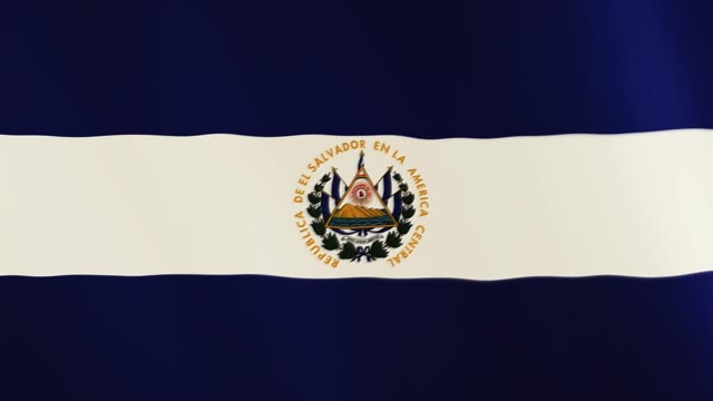 Salvador flag waving animation. Full Screen. Symbol of the country