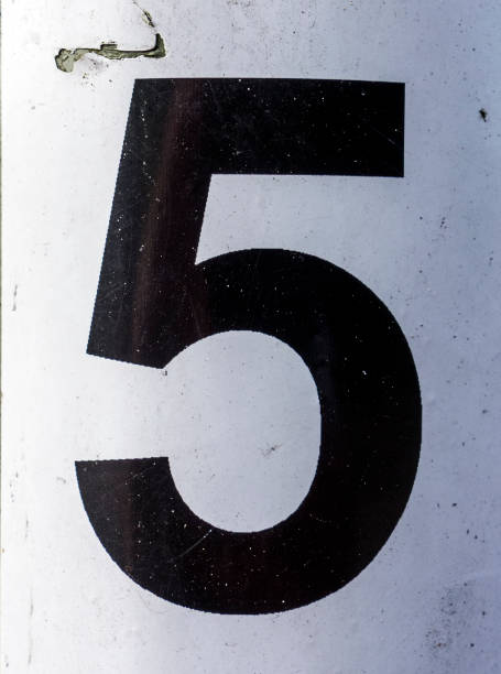 istock Written Wording in Distressed State Typography Found Number Five 5 956829848